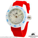ADEE KAYE ORANGE SILVER DIAL BRAND NEW  WATCH WITH
