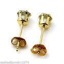 3.5 MM ROUND NATURAL SKY LIGHT GREEN SAPPHIRE STUD