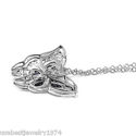 BUTTERFLY MARCASITE WITH FANCY BLUE CRYSTAL NECKLA