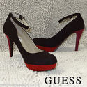 GUESS LADY'S ORIGINAL BLACK FANCY SHOES ON HEELS B