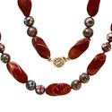 BY DESIGNER HANDMADE IN USA RED JASPER NECKLACE IN