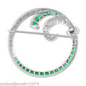 NATURAL DIAMOND PRINCESS CUT GREEN EMERALD IN SOLI