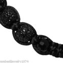 DISCO CRYSTAL 7 BALLS ALL ICED BLACK FACETED BRACE