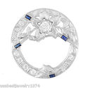 NATURAL DIAMOND PRINCESS CUT BLUE SAPPHIRE IN SOLI