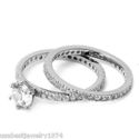 WHITE CZ ETERNITY 925 STERLING SILVER SOLITAIRE EN