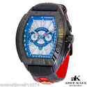 ADEE KAYE MEN'S QUARTZ MOVEMENT WATCH RED ON BLACK