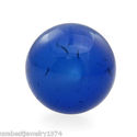 10 MM NEW ROUND BLUE ONYX STUD EARRINGS IN 14K YEL