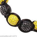 DISCO CRYSTAL BALLS GOLD AND BLACK ALL ICED MACRAM