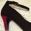GUESS LADY'S ORIGINAL BLACK FANCY SHOES ON HEELS B
