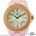 ONISS PARIS NEW PINK CERAMIC SWISS WATCH FANCY CRY
