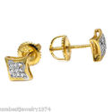 NATURAL DIAMOND MICROPAVE SCREW STUD EARRINGS IN G