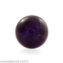 11-12 MM FEBRUARY BIRTHSTONE REAL AMETHYST STUD EA