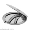HENRI PUREC GIFT COMPACT MIRROR ROSE FLOWER STAINL