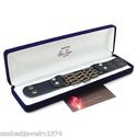 HENRI PUREC Brand New BLACK Genuine Leather and Ba