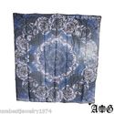 A&G ALICIA NEW GENUINE BLUE NAVY 100% SILK SCARF B
