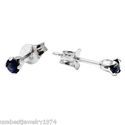 2.2 MM NATURAL ROUND BLUE SAPPHIRE STUD Earrings M