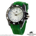 ADEE KAYE SPORTS GREEN SILVER DIAL BRAND NEW  WATC