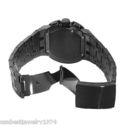CORVETTE BLACK NEW WITH BOX STAINLESS STEEL CHRONO