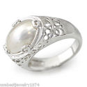 White Mother of Pearl Made in 925 Sterling Silver 