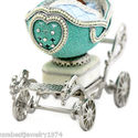 Musical Baby Boy Carriage Goose Egg Pearls and Cry