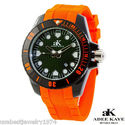 ADEE KAYE ORANGE BAND AND BLACK DIAL BRAND NEW  WA
