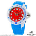 ADEE KAYE SPORTS BLUE RED DIAL BRAND NEW  WATCH WI