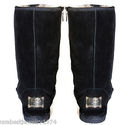 A&G AUTH. 100% LADY'S BLACK SHOES WITH FLEUR DE LI
