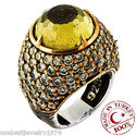 VINTAGE LOOK NATURAL LEMON QUARTZ CUBIC ZIRCONIA I