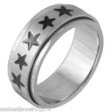 HENRI PUREC 8 MM SPINNING DARK STARS TITANIUM WEDD