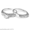 WHITE CUBIC ZIRCONIA  IN STERLING SILVER SOLITAIRE