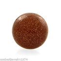 10 MM NATURAL GOLDEN AVENTURINE STUD Earrings MADE
