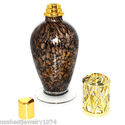 La-Tee-Da! Black and Copper Leopard Oil Lamp