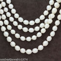 GORGEOUS 54" LONG White Freshwater Pearl Strand Ne