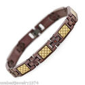 Designer  Garnet and 24K Gold Foil Inlay Made in T