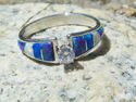 Native American Navajo Indian Ring Tri Color Opal 