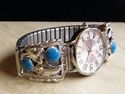 Native American Navajo Indian Watch Band Sterling 