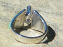 Native American Navajo Indian Green Opal Ring CZ S