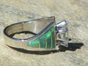 Native American Navajo Indian Green Opal Ring CZ S