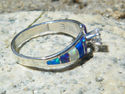 Native American Navajo Indian Ring Tri Color Opal 