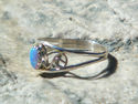 Native American Indian Navajo Blue Opal Ladies Rin