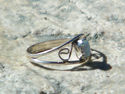 Native American Indian Navajo White Opal Ladies Ri