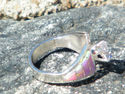 Native American Navajo Indian Pink Opal Ring W/ CZ