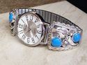 Native American Navajo Indian Watch Band Sterling 