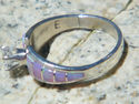 Native American Navajo Indian Ring Pink Opal Sterl