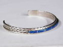 Zuni Blue Opal Silver Bracelet Native American 