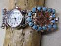 Native American Navajo Ladies Watchband Tips Sterl