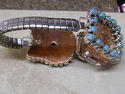 Native American Navajo Ladies Watchband Tips Sterl