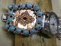 Native American Navajo Ladies Watchband Tips Sterl