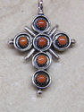 Native American Zuni Indian 2 Sided Cross Pendant 