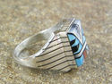 Native American Indian Inlaid Mens Ring Navajo Ste